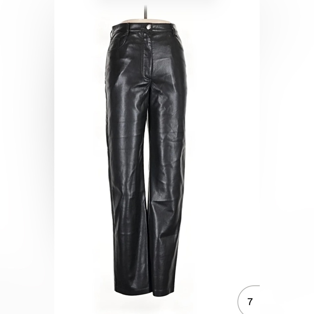 Aritzia Wilfred Black Faux Leather Pants